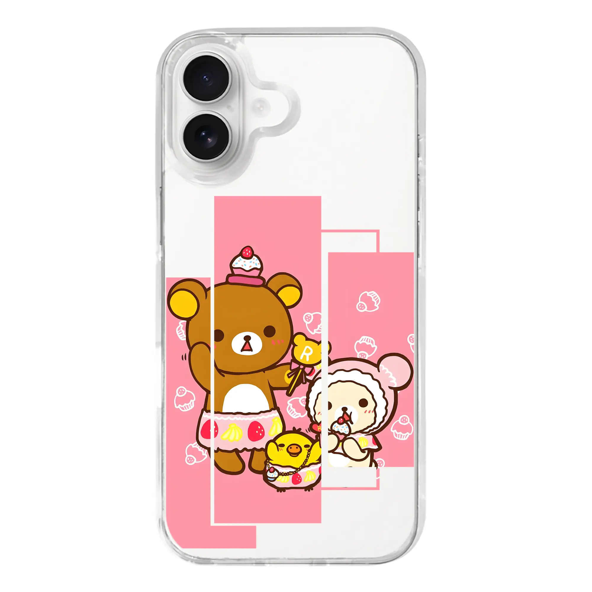 リラックマ (Rilakkuma) グッズ リラックマ (Rilakkuma) - iPhone 17シリーズ 透明スマホケース – 薄型・耐衝撃・精密フィット保護カバー